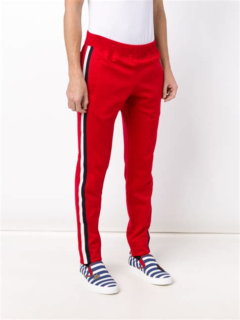 gucci sweatpants red|Gucci sweatpants for men.